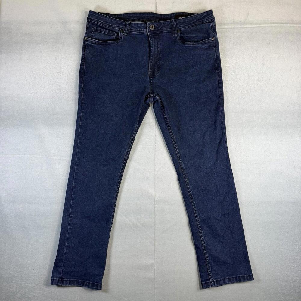 The Perfect Jean NYC Mens 38x32* Blue Slim Fit Dark Wash Stretch Denim
